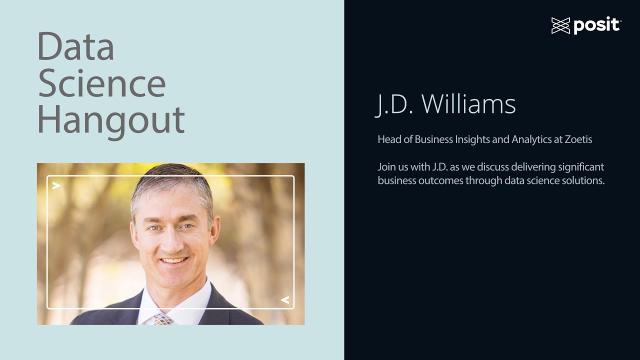 JD Williams @ Zoetis | 6-steps for POC to production & long-term value | Data Science Hangout