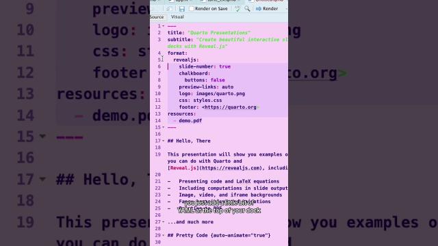 Make data science slides with code using Quarto