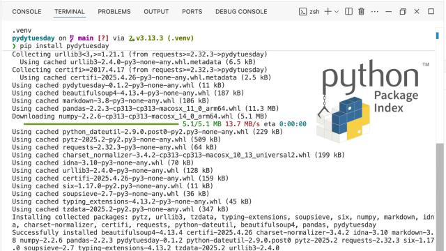 Let's install your first Python library in 2 minutes